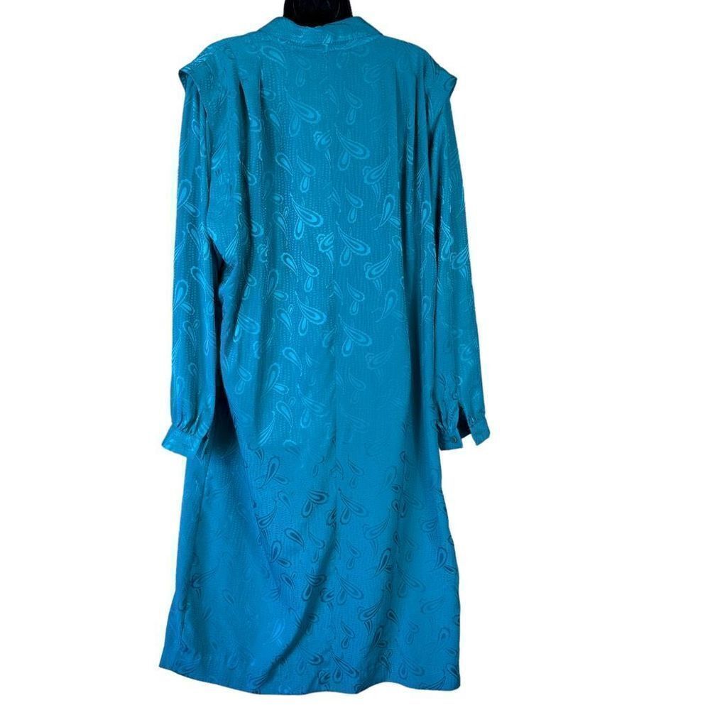 Vintage Schrader Sport Oversized Teal Green Mumu Women’s Size 20W - Picture 9 of 10